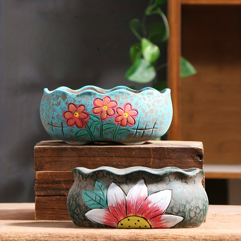 Indoor Garden Kit - Conjunto de Vasos de Cerâmica Vintage