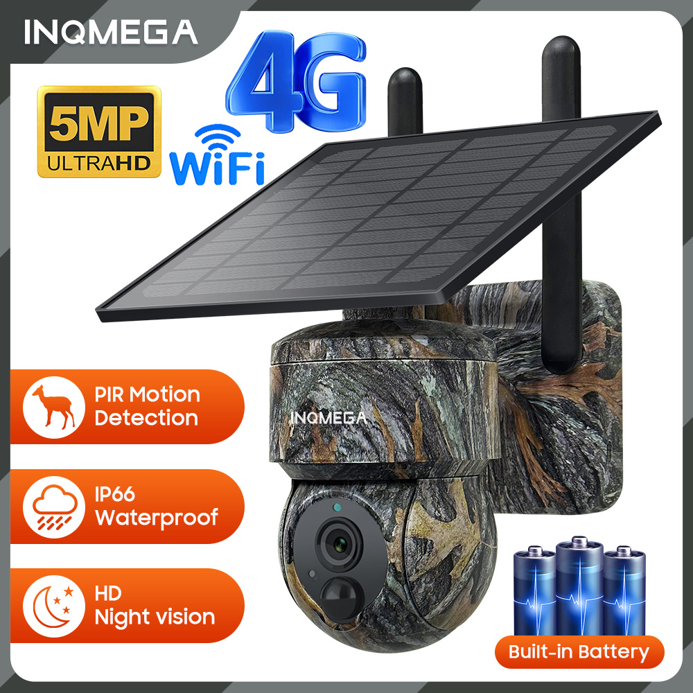 Garden Camera - Inqmega 5mp 4g/wifi câmera de segurança