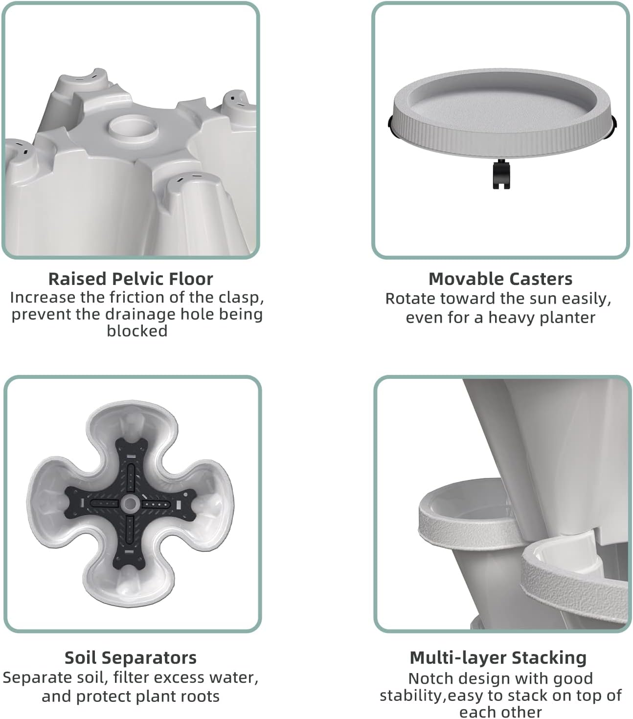 Vaso de flores empilhável, con - Hydroponic Tower avaliação e preço
