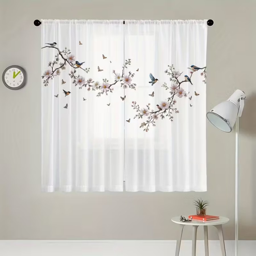 2PCS Cortina Transparente com  - Garden Camera avaliação e preço