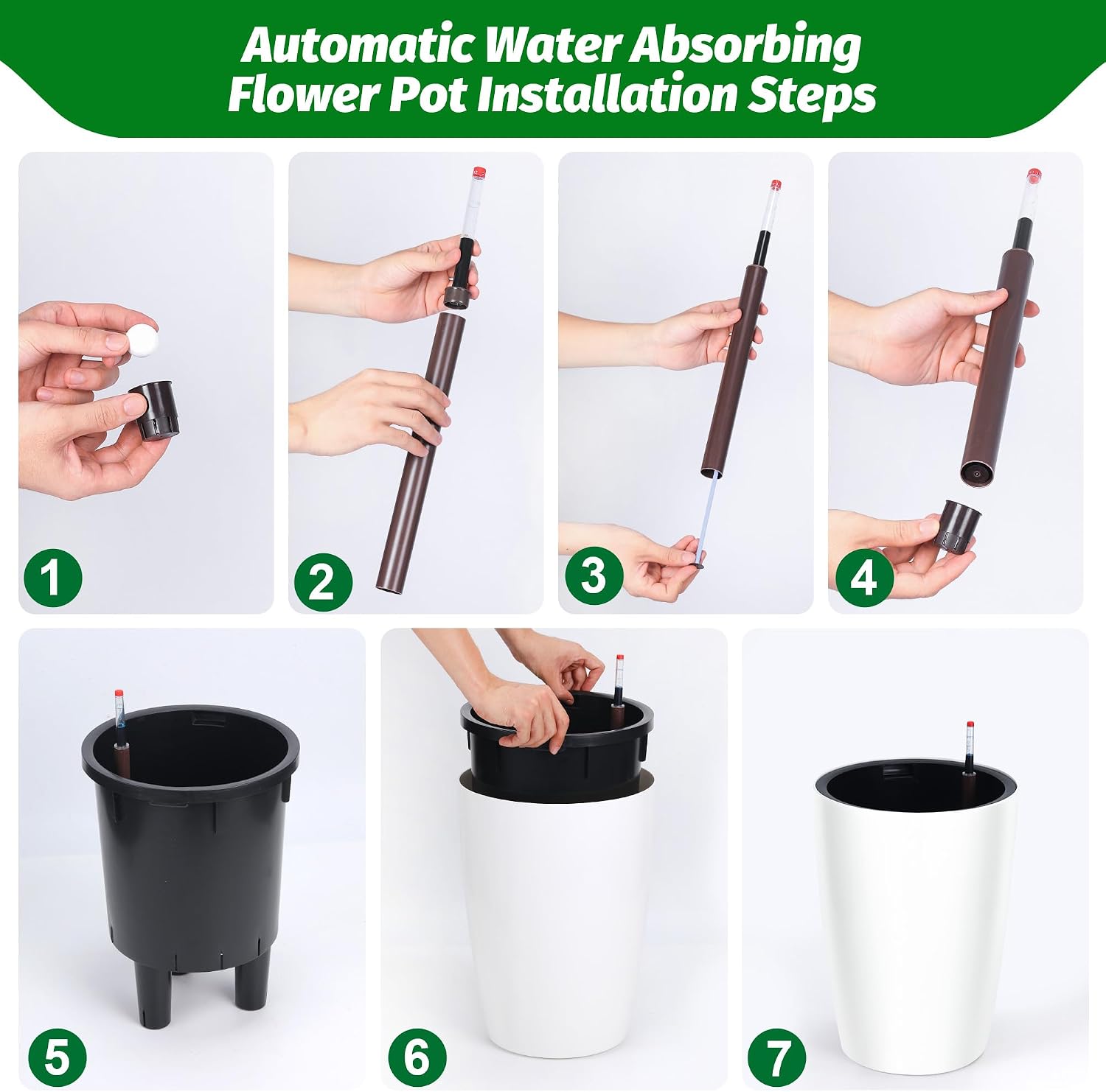 Tacleekii Conjunto de 2 Vasos  - Indoor Garden Kit avaliação e preço