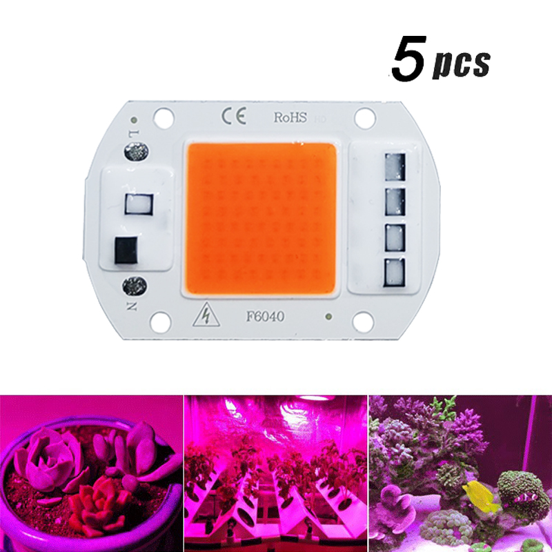 5 pçs led crescer cob chip de  - Plant Grow Light Full Spectrum avaliação e preço